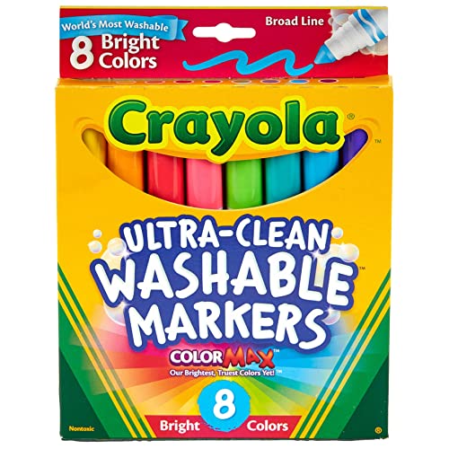 クレヨラ アメリカ 海外輸入 Crayola Ultra Clean Washable Markers, Assorted Bright Colors, 8 Count