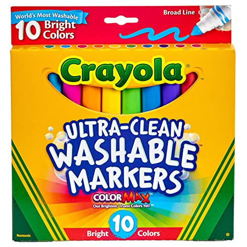 クレヨラ アメリカ 海外輸入 Crayola Ultra Clean Washable Markers (10 Count), Broad Line Markers For