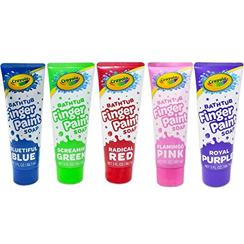 クレヨラ アメリカ 海外輸入 Crayola Bathtub Fingerpaint 5 Color Variety Pack, 3 Ounce Tubes (Blueti
