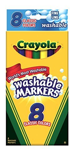 クレヨラ アメリカ 海外輸入 Crayola Ultra-Clean Washable Markers, Color Max, Fine Line Classic Colo