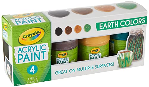 クレヨラ アメリカ 海外輸入 Crayola Paint Set in Earth Tones, Multi-Surface Craft Paints, Painting