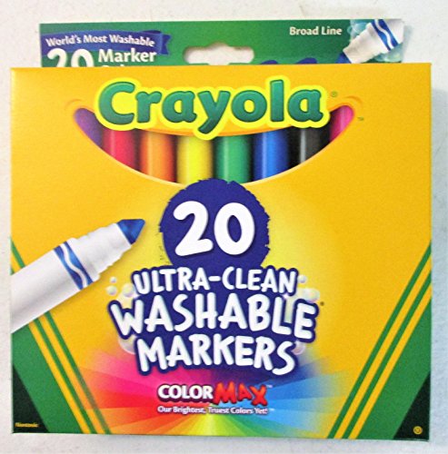 クレヨラ アメリカ 海外輸入 Crayola 20 Count Classic Ultra-Clean Washable Broad Line Markers