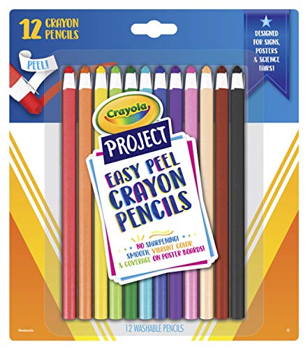 クレヨラ アメリカ 海外輸入 Crayola Crayon Pencils, Easy Peel, Assorted Colors, Coloring Supplies,