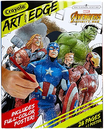 クレヨラ アメリカ 海外輸入 Crayola Art With Edge Marvel Avengers Coloring Pages (28pgs), Superhero