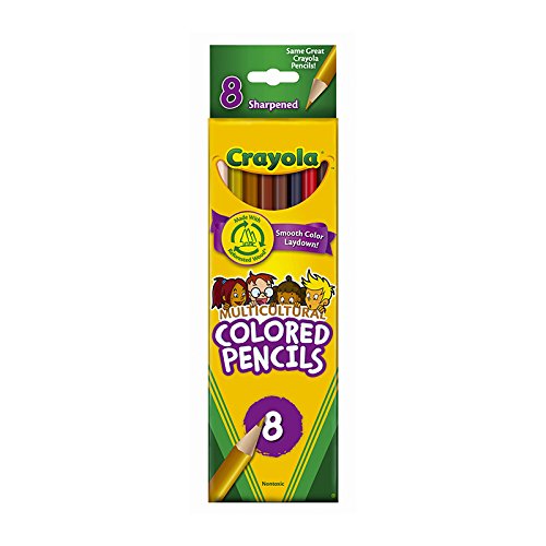 クレヨラ アメリカ 海外輸入 Crayola Multicultural Colored Pencils, 8 Assorted Skin Tone Colors
