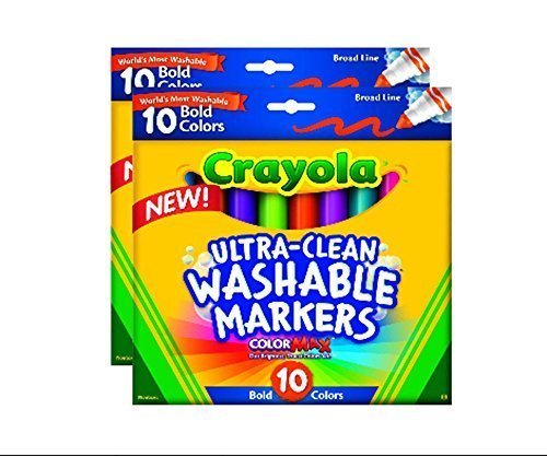 クレヨラ アメリカ 海外輸入 Crayola Ultraclean Broadline Bold Markers (10 Count)2