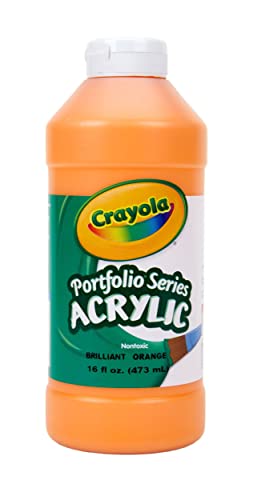 クレヨラ アメリカ 海外輸入 Crayola Portfolio Series Acrylic Paint 16 oz. Bottle - Brilliant Orange