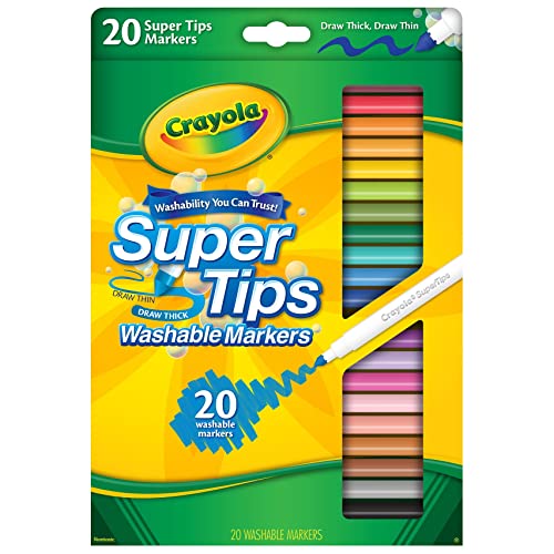 クレヨラ アメリカ 海外輸入 Crayola Super Tips Markers, Coloring Book Markers, 20 count