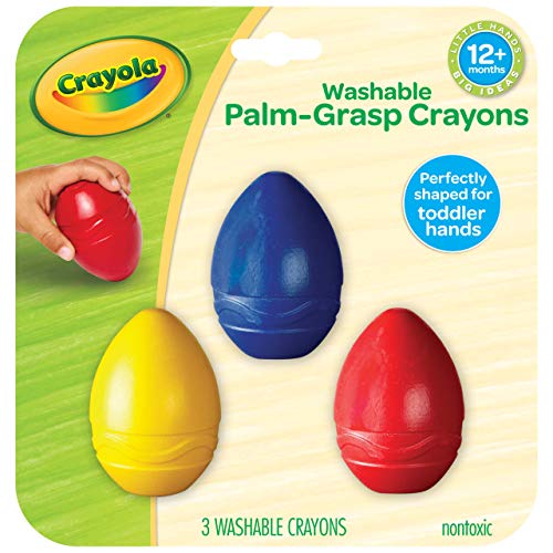 クレヨラ アメリカ 海外輸入 Crayola My First Palm Grasp Crayons, 3 Count, Washable Toddler Crayons,