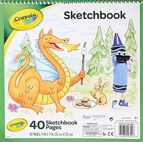 クレヨラ アメリカ 海外輸入 Crayola Kids' Spiral Sketchbook, 9X9, Coloring & Drawing Supplies, 40