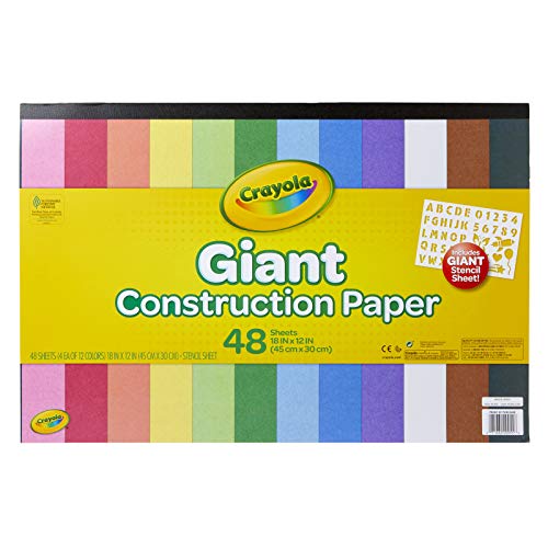 クレヨラ アメリカ 海外輸入 Crayola Giant Construction Paper Pad 18X12-48 Sheets W/Stencil