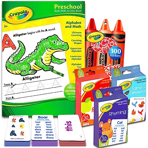 クレヨラ アメリカ 海外輸入 Crayola Preschool Workbooks Set - 5 Pre-K Learning Workbooks for Presc