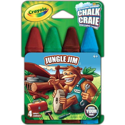 クレヨラ アメリカ 海外輸入 Crayola Build Your Box Jungle Jim Chalk (4 Count)