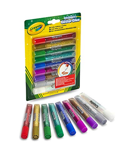 クレヨラ アメリカ 海外輸入 Crayola Washable Glitter Glue Pens, 9 Count, Colors may vary