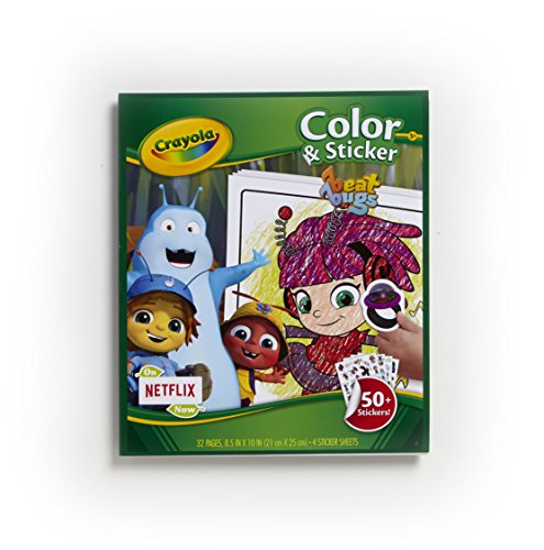 クレヨラ アメリカ 海外輸入 Crayola Beat Bugs Color & Sticker Book, Gift for Kids, Age 3, 4, 5, 6