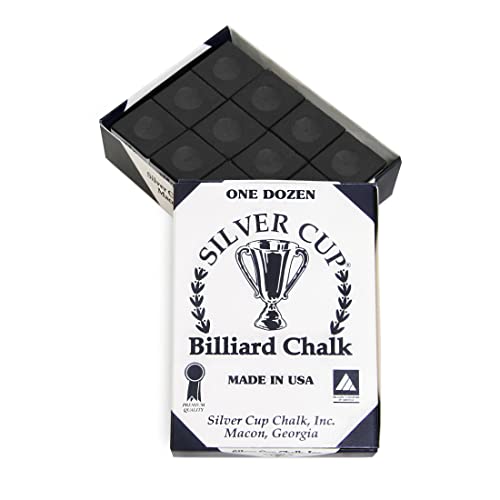 海外輸入品 ビリヤード SILVER CUP Billiard CHALK - ONE DOZEN (Black)