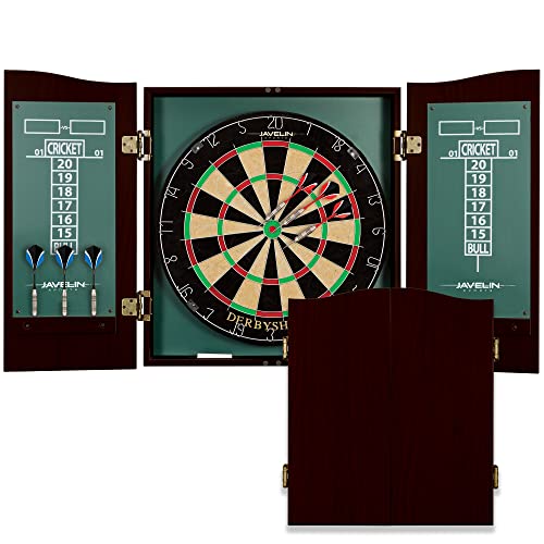海外輸入品 ダーツ ダーツボード EastPoint Sports Derbyshire Official Size Dart Board Cabinet Set-