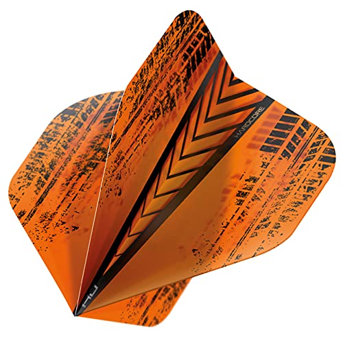 海外輸入品 ダーツ フライト Hardcore Radical Orange Extra Thick Standard Dart Flights - 4 Sets Per