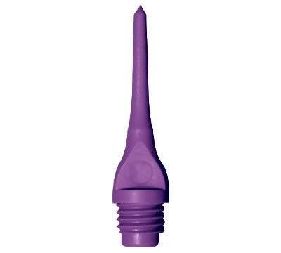 海外輸入品 ダーツ チップ Mueller 1/4 Plastic Keypoint Dart Tip ? Bag/100 - American Made (Purple