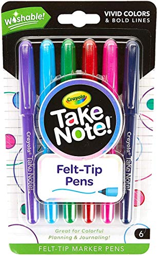 クレヨラ アメリカ 海外輸入 Crayola Take Note Felt Tip Pens, Assorted Colors, School Supplies, at H