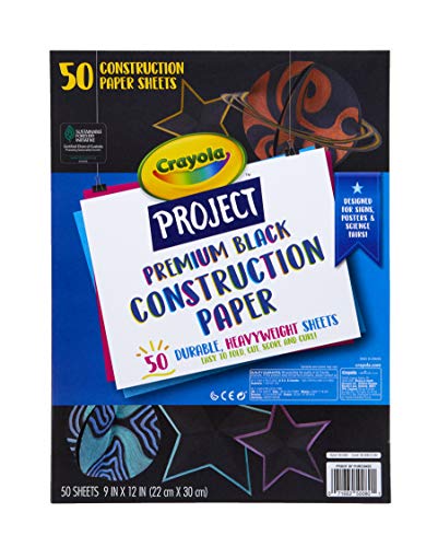 クレヨラ アメリカ 海外輸入 Crayola Black Construction Paper, Premium Art Supplies, Standard Size,