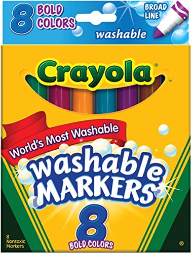 クレヨラ アメリカ 海外輸入 Crayola 8 Ct Bold Broad-Line Washable Markers - 2 Pack