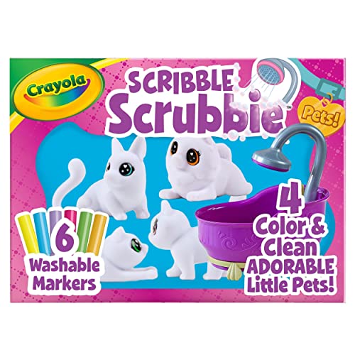 クレヨラ アメリカ 海外輸入 Crayola Scribble Scrubbie Pets Tub Set, Washable Pet Care Toy, Animal T