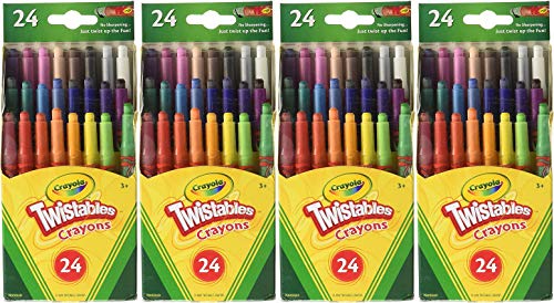 クレヨラ アメリカ 海外輸入 Crayola Mini Twistable Crayons 24 in a Box (Pack of 4) 96 Crayons in To