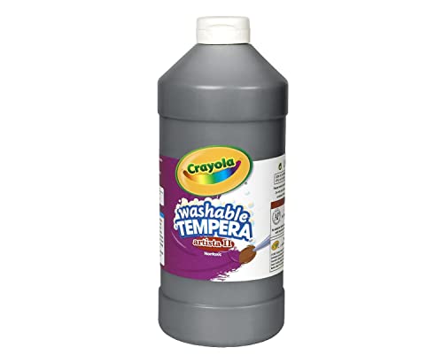 クレヨラ アメリカ 海外輸入 Crayola Washable Tempera Paint For Kids, Black Paint, Classroom Supplie