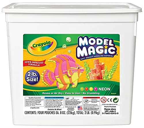 クレヨラ アメリカ 海外輸入 Crayola Model Magic - Neon (2lbs), Modeling Clay Alternative, Model Mag