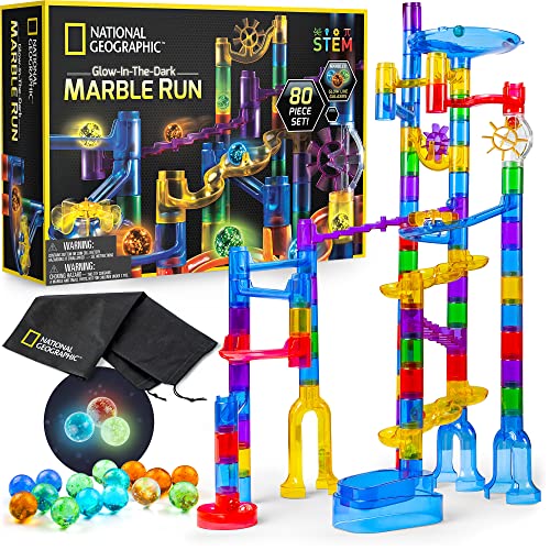 ナショナルジオグラフィック 知育玩具 科学 NATIONAL GEOGRAPHIC Glowing Marble Run ? Constru
