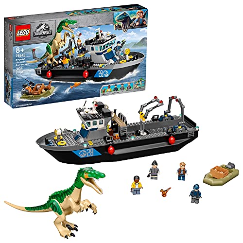 レゴ LEGO Jurassic World Baryonyx Dinosaur Boat Escape 76942 Building Kit; Cool Toy Playset for Creative Kid