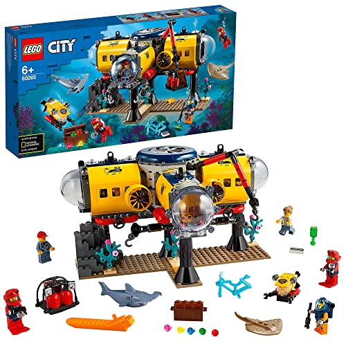 レゴ シティ Lego 60265 City Oceans Exploration Base Deep Sea Underwater Set, Diving Adventures Toys for K