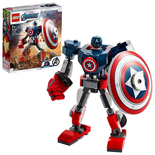 レゴ マインクラフト LEGO 76168 Marvel Avengers Captain America Mech Armour Set, Action Figure Toy for