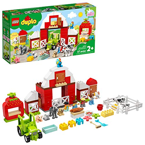 レゴ デュプロ LEGO DUPLO Town Barn, Tractor & Farm Animal Care 10952 Playset with People Figures and Cut