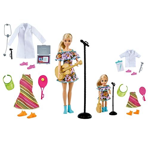 バービー バービー人形 Barbie & Chelsea Careers: 2 Blonde Doctor, Tennis Star & Musician Pieces Doll