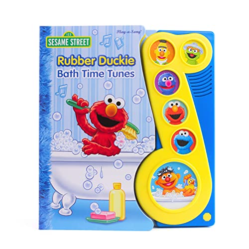 海外製絵本 知育 英語 Sesame Street - Rubber Duckie Bath Time Tunes Sound Book - PI Kids (Play-A-Song)