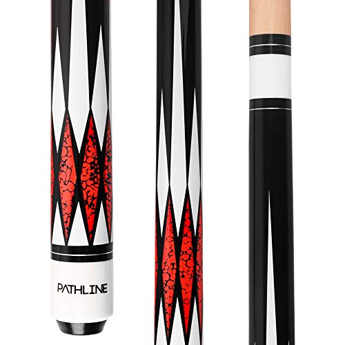 海外輸入品 ビリヤード Pathline Pool Cue Stick - 58 inch Canadian Maple Billiard Pool Stick (Red 19oz