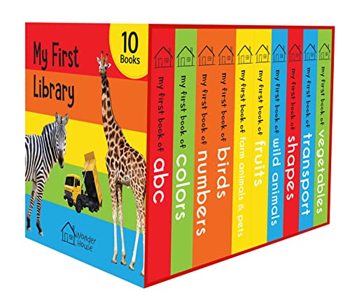 海外製絵本 知育 英語 My First Library: Boxset of 10 Board Books for Kids