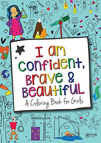 海外製絵本 知育 英語 Hopscotch Girls I Am Confident Brave & Beautiful, Inspirational Coloring Books f