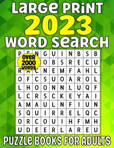 海外製絵本 知育 英語 2023 Word Search Large Print Puzzle Books for Adults: 100 Large Print Word Searc