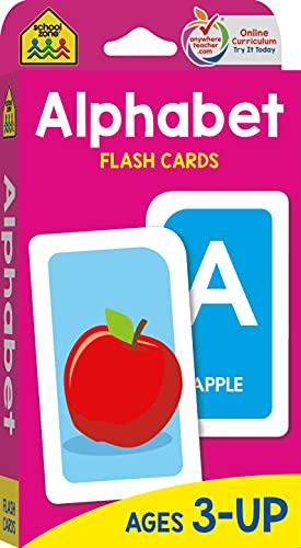 海外製絵本 知育 英語 School Zone Alphabet Flash Cards: Learn the ABCs, Preschool & Toddlers, Letters