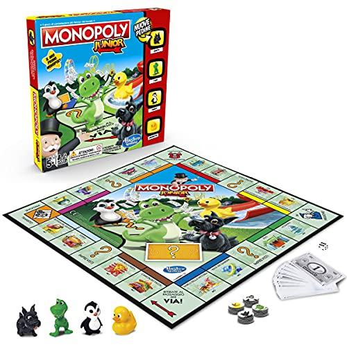 ボードゲーム 英語 アメリカ Hasbro Gaming Monopoly - Junior, Edition for Children, Italian Version