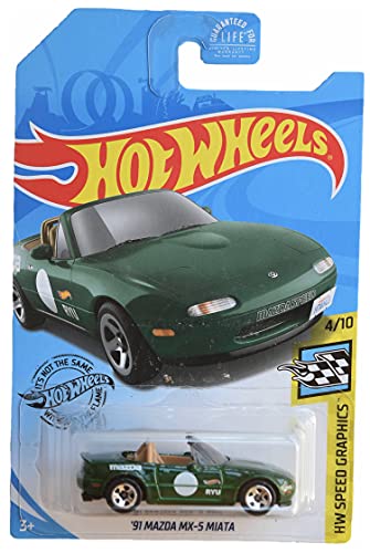 ホットウィール マテル ミニカー Hot Wheels '91 Mazda MX-5 Miata, [Green] Speed Grahpics 4/10