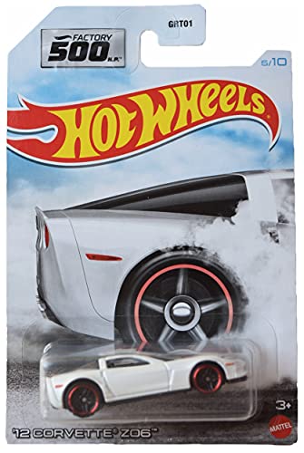 ホットウィール マテル ミニカー Hot Wheels '12 Corvette Z06, [White] Factory 500 5/10