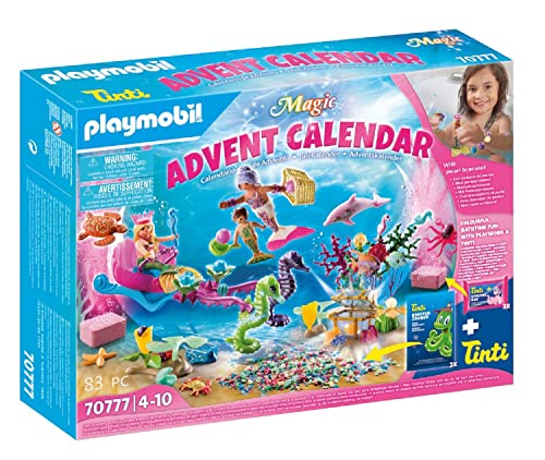 プレイモービル ブロック 組み立て PLAYMOBIL Advent Calendar 70777 Bathtime Fun Magical Mermaids,