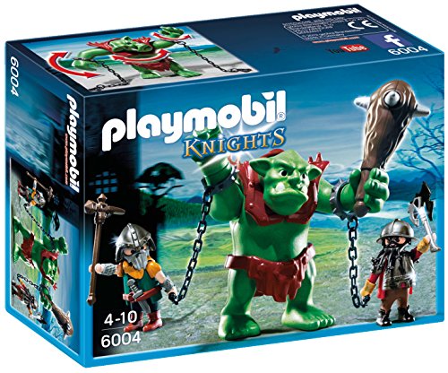 プレイモービル ブロック 組み立て Playmobil Giant Troll with Dwarf Fighters Playset Building Kit
