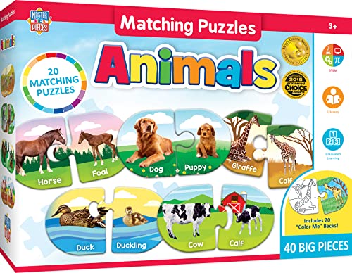 ジグソーパズル 海外製 アメリカ MasterPieces Kids Games - Educational Animals Matching Puzzle Mat