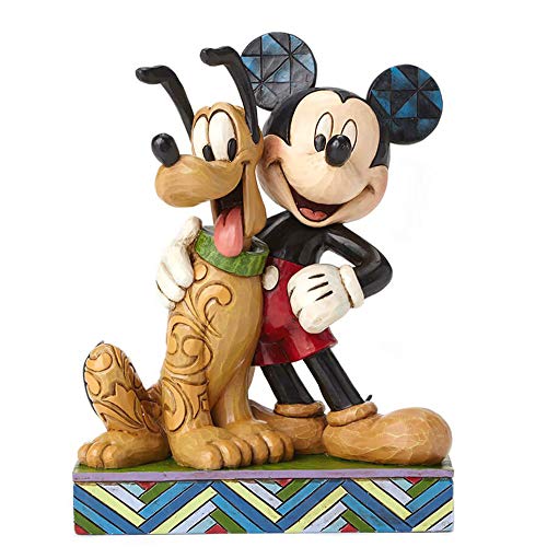 エネスコ Enesco 置物 インテリア Disney Traditions by Jim Shore Mickey Mouse and Pluto Stone Resin F
