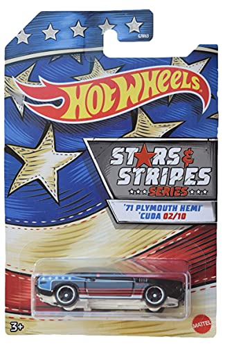 ホットウィール マテル ミニカー Hot Wheels '71 Plymouth Hemi 'Cuda, [Black] Stars & Stripes Serie